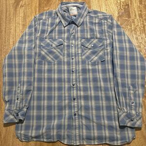 5.11 Tactical Turbulence Men’s Large Blue Gray Long Sleeve Button Shirt Cotton